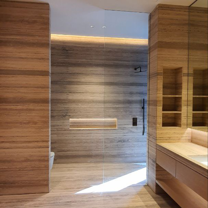 glass partition: Modern shower enclosure