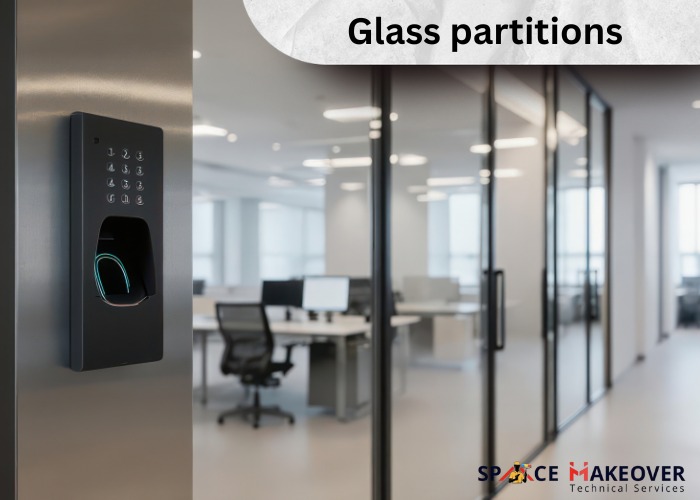 glass partitions or traditional walls