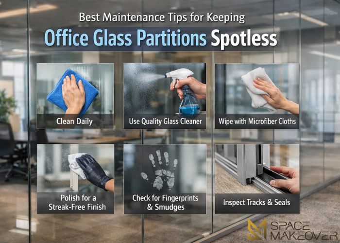 Best Maintenance Tips for Keeping Office Glass Partitions Spotless