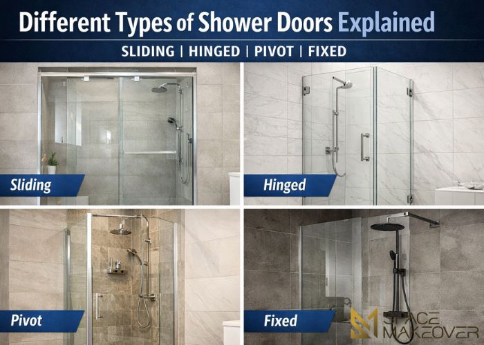 different types of shower doors explained