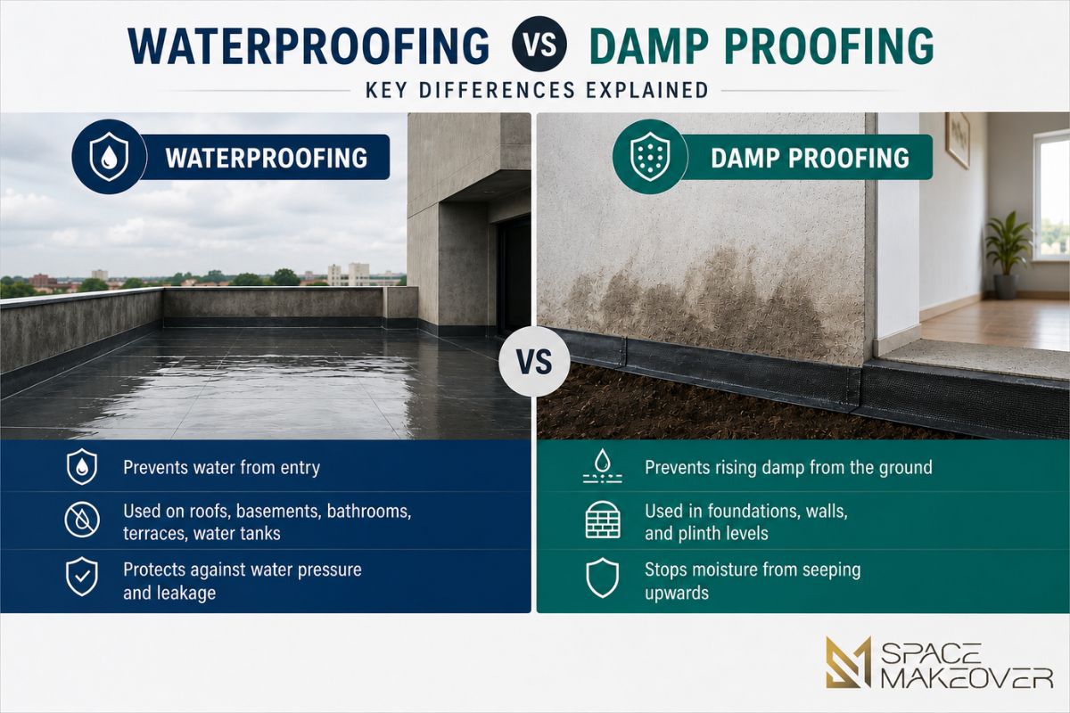 Waterproofing vs Damp Proofing: Key Differences Explained