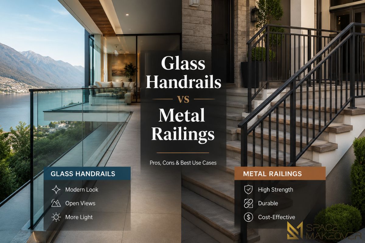 Glass Handrails vs Metal Railings: Pros, Cons & Best Use Cases