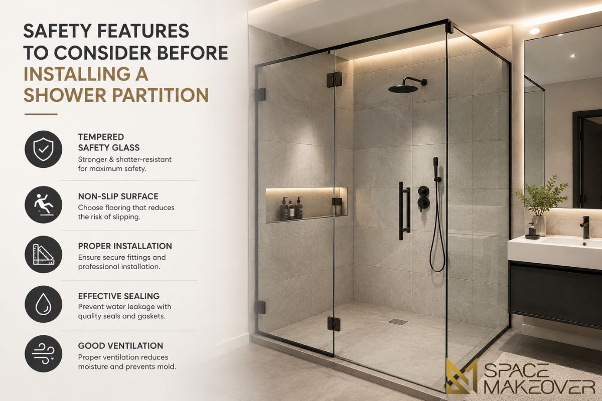 Safety Features to Consider Before Installing a Shower Partition