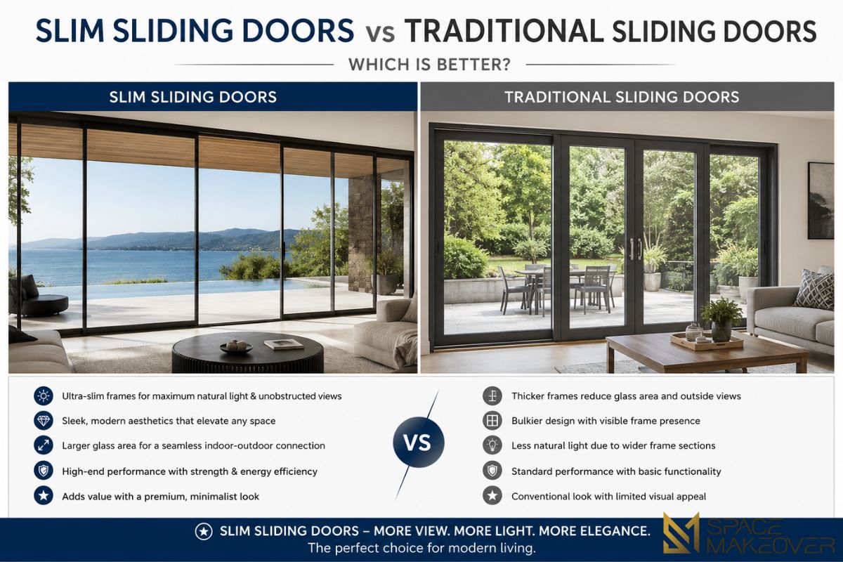 Slim Sliding Doors vs Traditional Sliding Doors