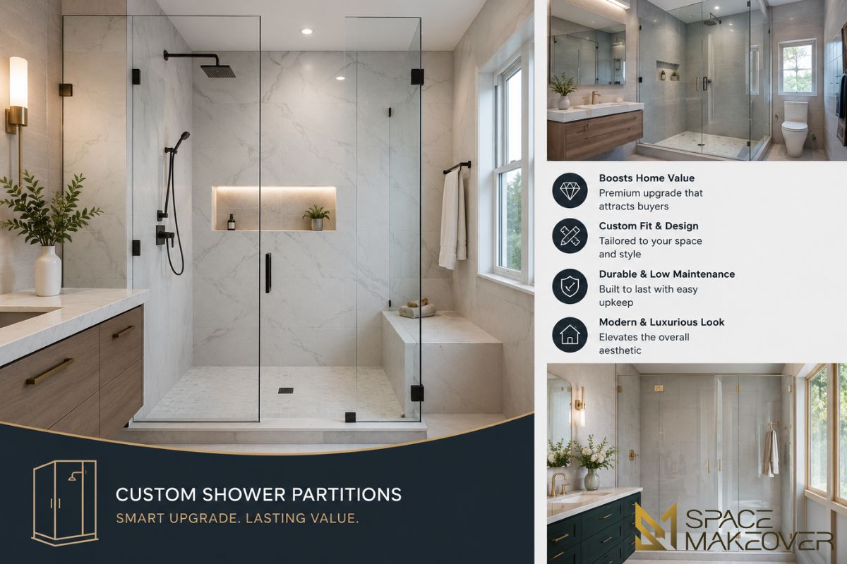 How Custom Shower Partitions Add Value to Home Renovations