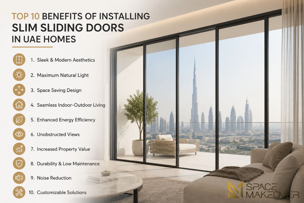 Top 10 Benefits of Installing Slim Sliding Doors in UAE Homes
