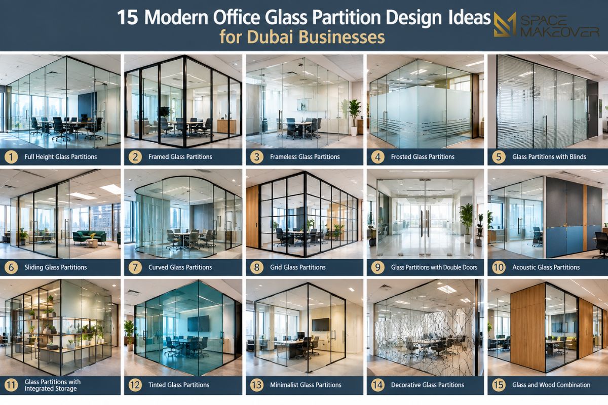15 Modern Office Glass Partition Design Ideas for Dubai Businesses