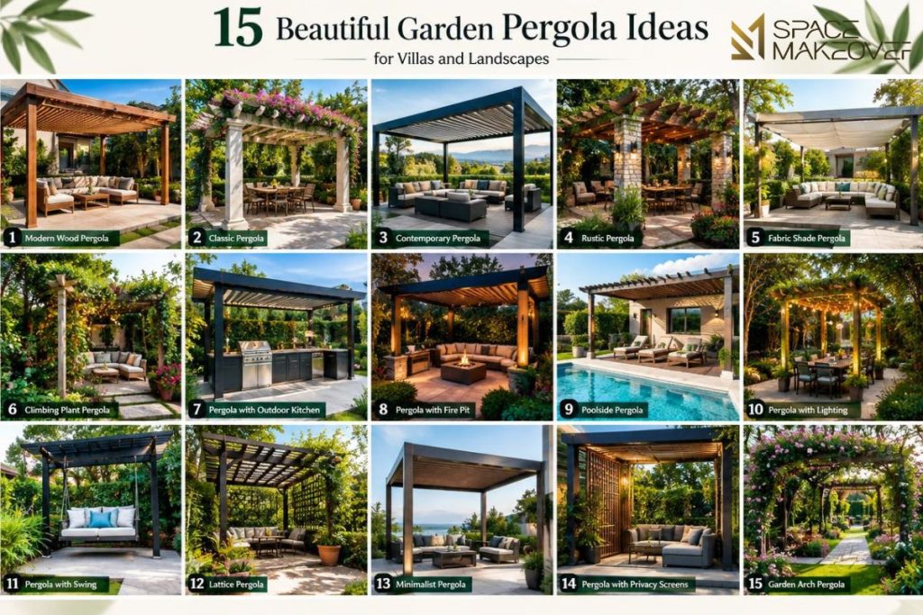 15 Beautiful Garden Pergola Ideas for Villas and Landscapes inner image