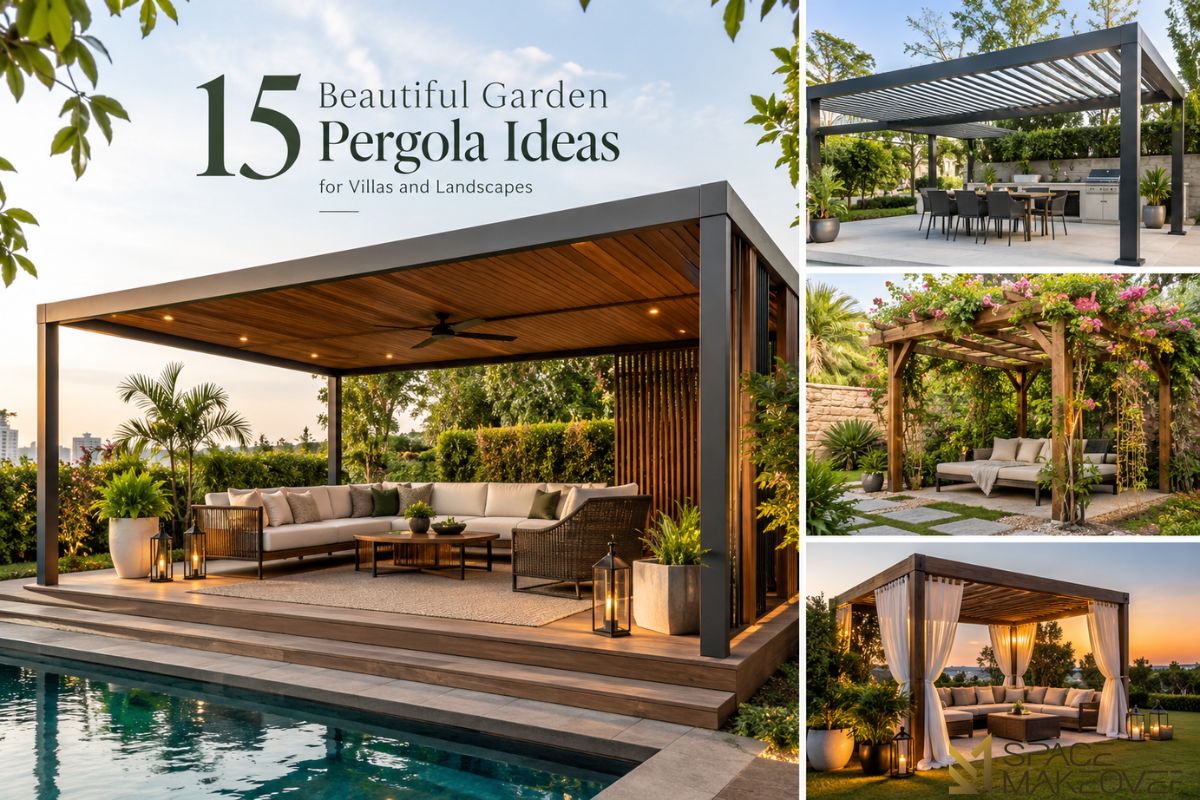 15 Beautiful Garden Pergola Ideas for Villas and Landscapes