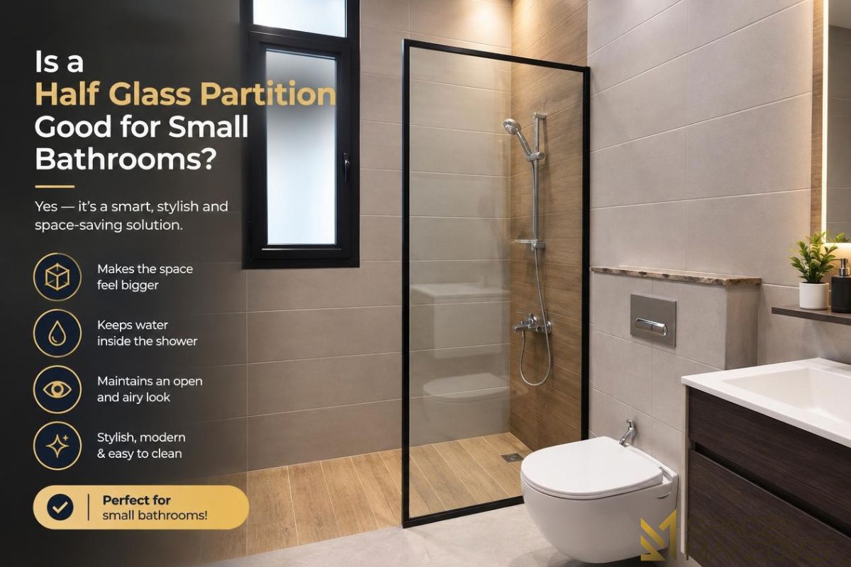 Is a Half Glass Partition Good for Small Bathrooms?